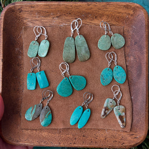 Turquoise Slice Earrings