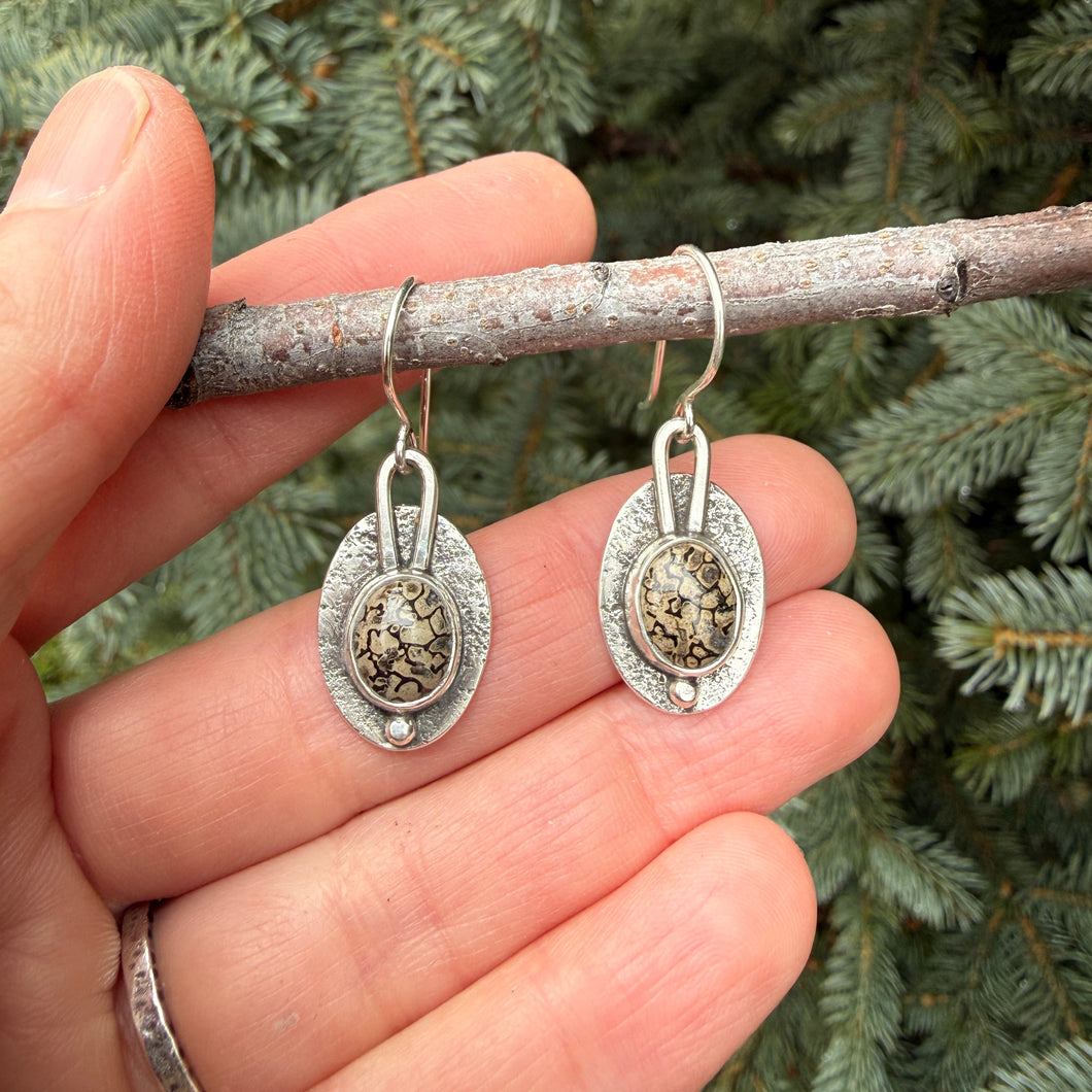 Tan Bone Seedling Earrings