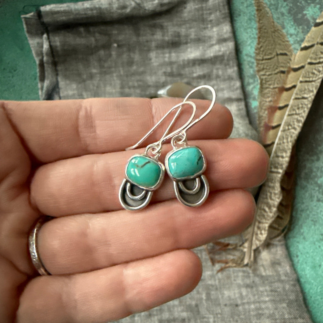 Tiny Turquoise Bloom Earrings