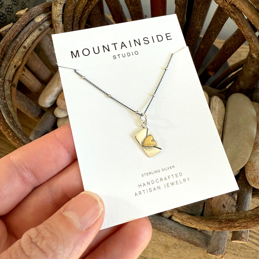 Love Letter Charm Necklace 'I LOVE YOU'