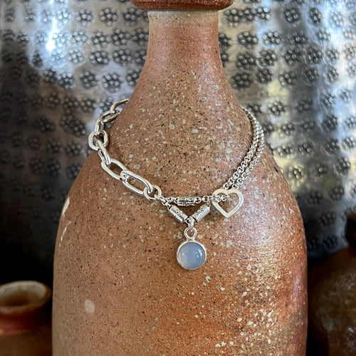 Handmade Charm Bracelet with Moonstone