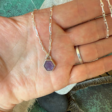 Ruby Hexagon Gemstone Necklace