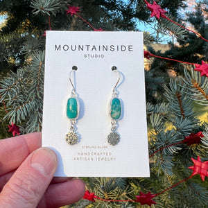 Turquoise Snowfall Earrings