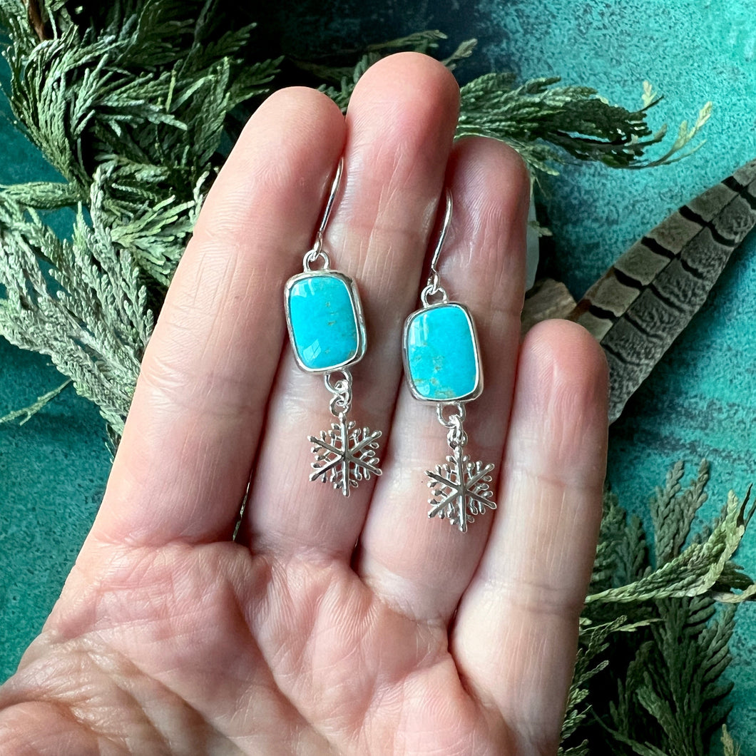 Turquoise Snowfall Earrings