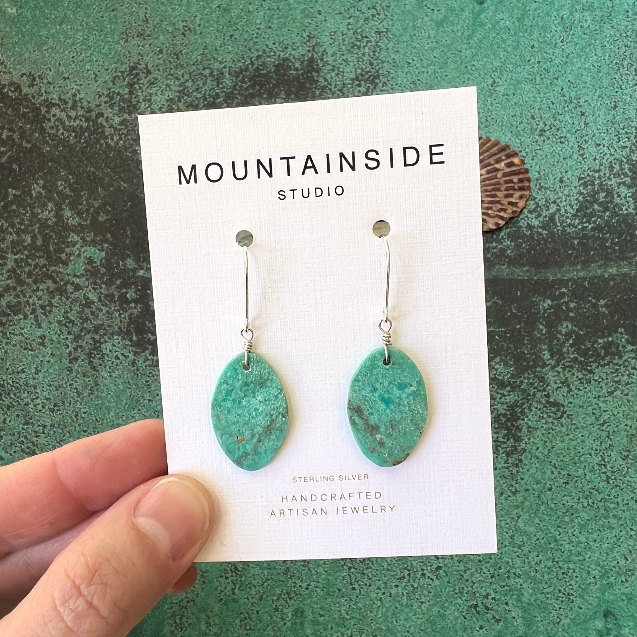 Turquoise Slice Earrings – Mountainside Studio