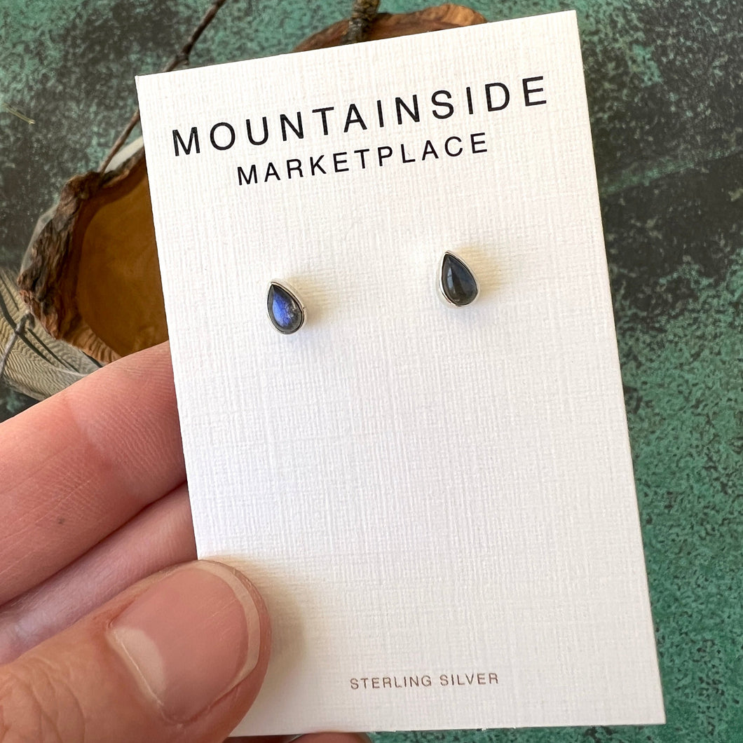 Labradorite Stud Earrings