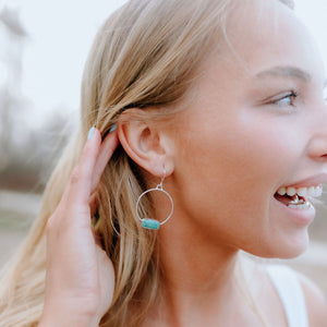 Turquoise Hoop Earrings